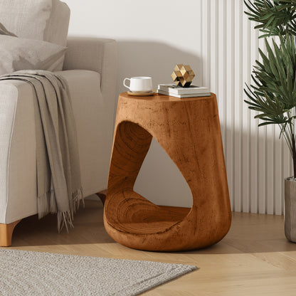 Hawthor MGO Hollow Side Table, Wood-like texture