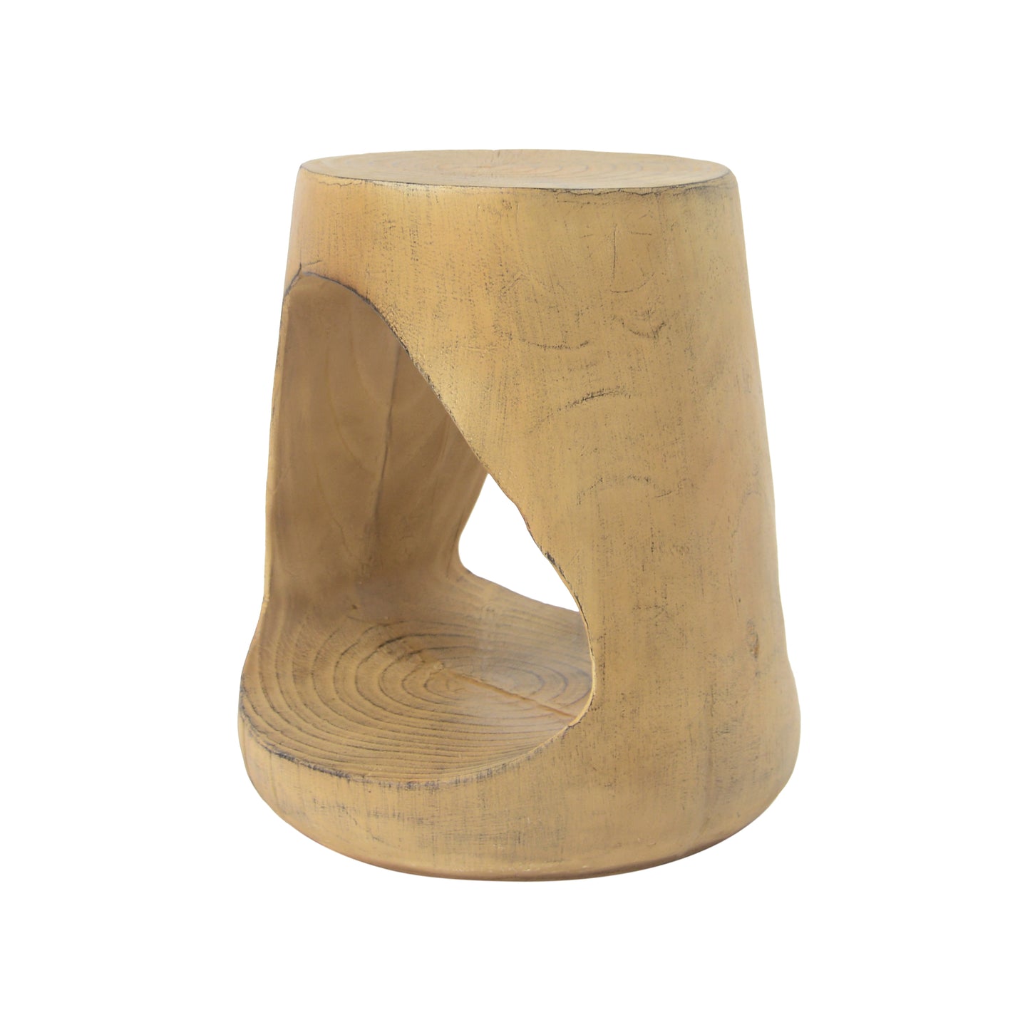 Hawthor MGO Hollow Side Table, Wood-like texture