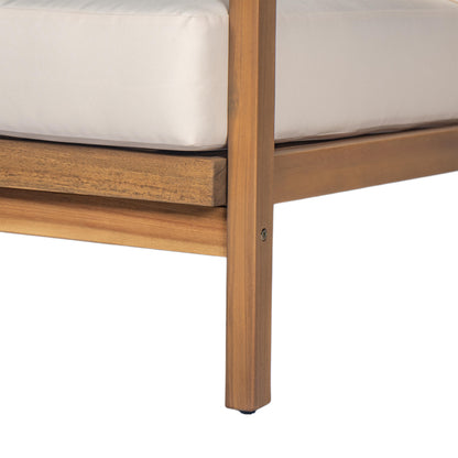 Lumozorette 28" Outdoor Lounge Chair with Backrest,Cushions and Curved Armrests