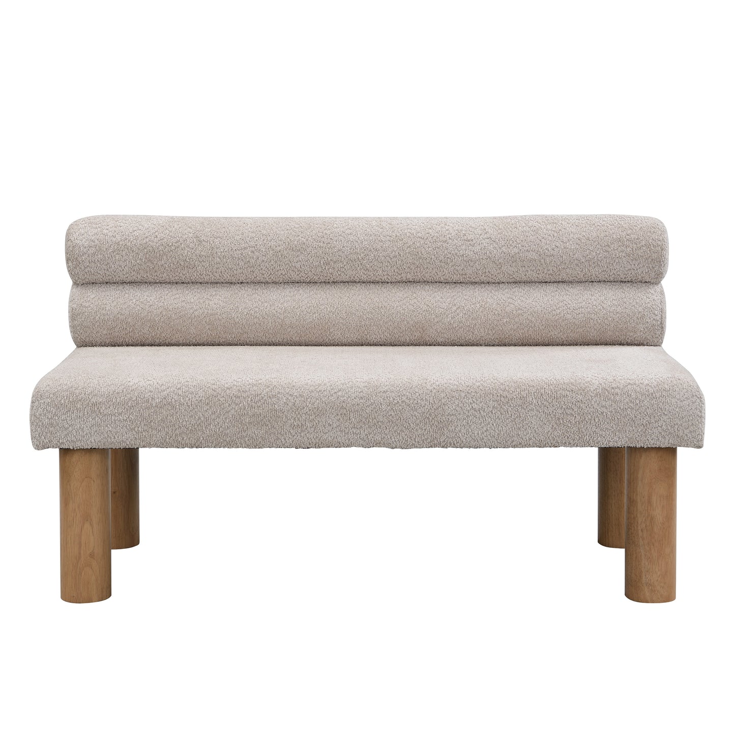 Aetherin Upholstered Dining Bench, Boucle Ottoman for Dining Room, Bedroom, Living Room