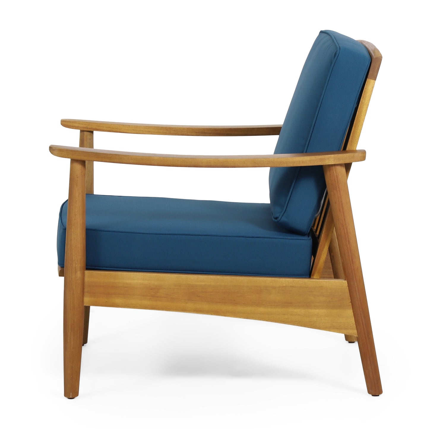Emmry Outdoor Acacia Wood Club Chair