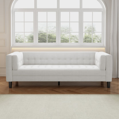 Sororia Velvet 3-Seater Low Profile Sofa