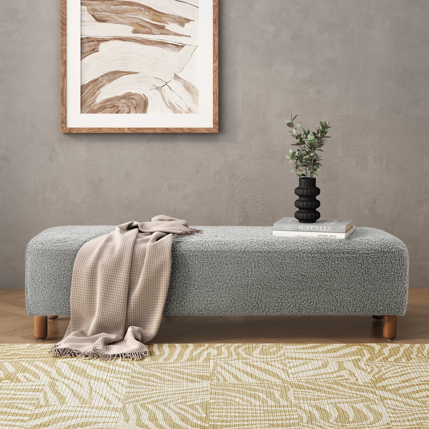 Versati Modern Comfortable Upholstered Ottoman