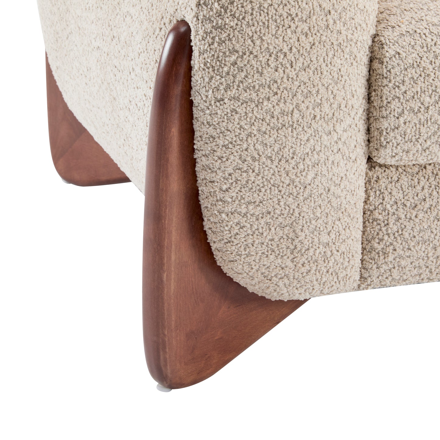 Jennifer 82 Inches low silhouette Boucle Sherpa Sofa