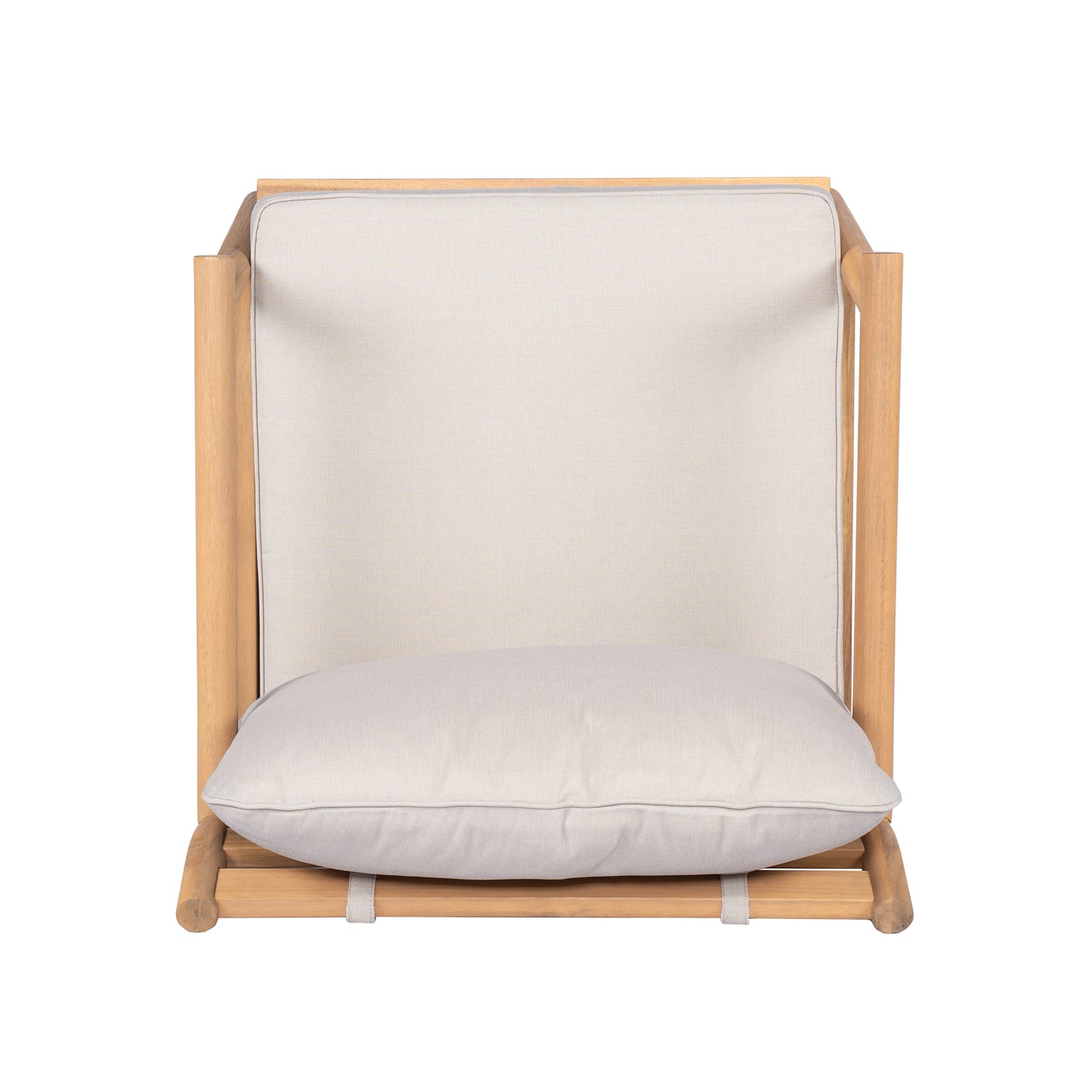 Amonier Outdoor Acacia Wood Chat Set,Loveseat & Coffee Table & 2 Club Chairs