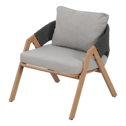 Reafter Outdoor Patio Elegant rattan Chair with Cushions (Set of 2)