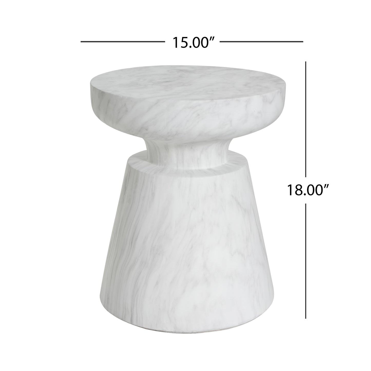 Orvellan Outdoor Ponti Travertine Side Table