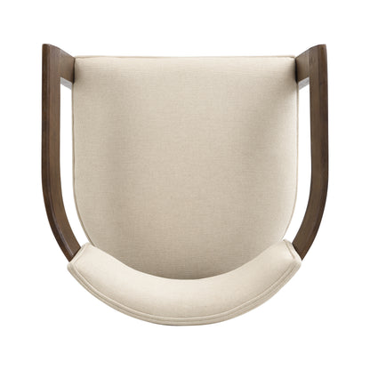 Celestia Modern Upholstered Dining Chairs With Armrest  Set of 2