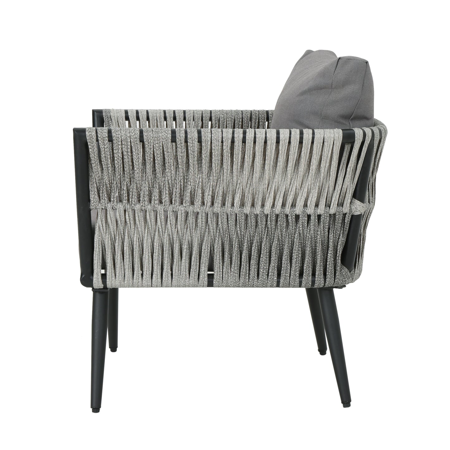 Shipley Outdoor Wicker and Aluminum Club Chair