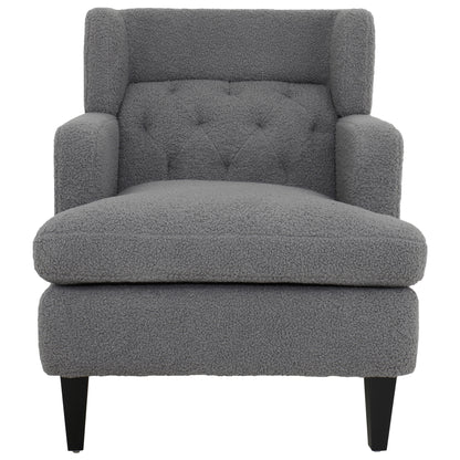 Dorelle Upholstered Accent Chair Tufted Armchair for Living Room and Bedroom