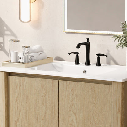 Caryaty Bathroom Cabinet Vanity with Rectangle Ceramic Sink