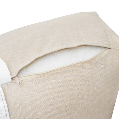 Cosima Natural Teak Swivel Outdoor Lounge Chair – Harmonious Design with Weather-Resistant Finish and Plush Beige Cushions