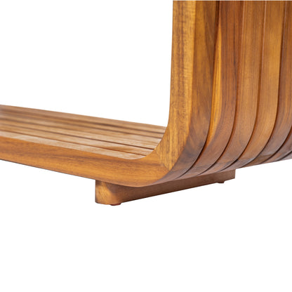 Ottilie Solid Acacia Wood Coffee Table – Timeless Elegance with Natural Warm Grain, Handcrafted for Serene Modern Living Spaces