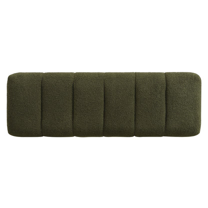 Sylithar Chenille Fabric Upholstered Dining Bench, End of Bed Entryway Bench Ottoman