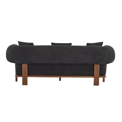 Warder Modern Round Arm Curved Soft Sofa