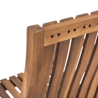 Deyric Outdoor Solid Wood Rocking Chair (Set of 2)