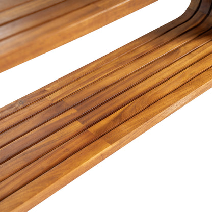 Ottilie Solid Acacia Wood Coffee Table – Timeless Elegance with Natural Warm Grain, Handcrafted for Serene Modern Living Spaces