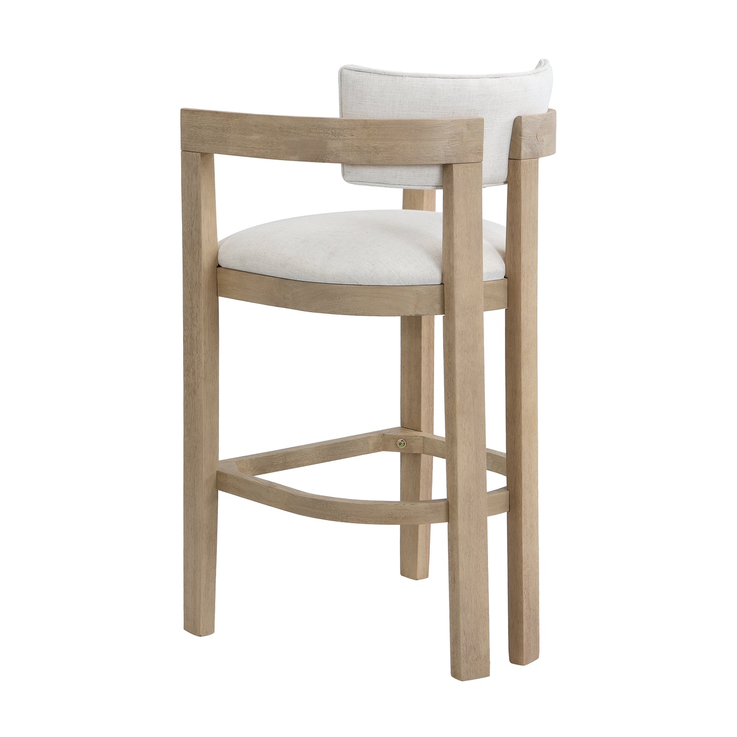 Thorn 30" Wooden Frame and Upholstered barstool with arm and back,Set of 2