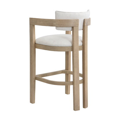 Thorn 30" Wooden Frame and Upholstered barstool with arm and back,Set of 2