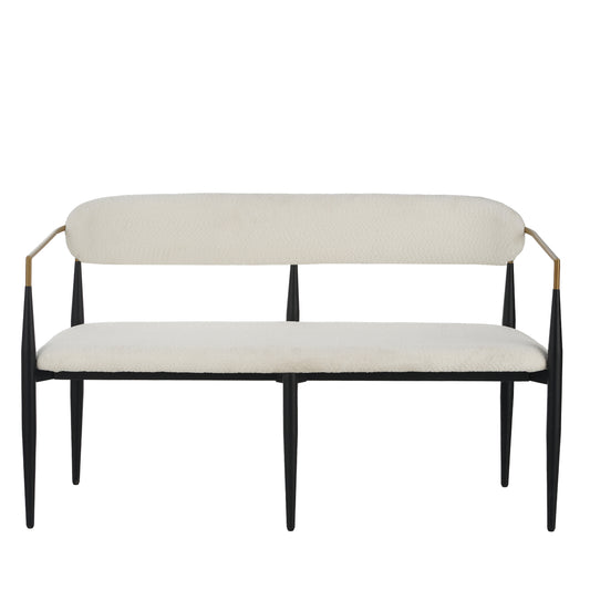 Embara Minimalist  Style Metal Loveseat Settee