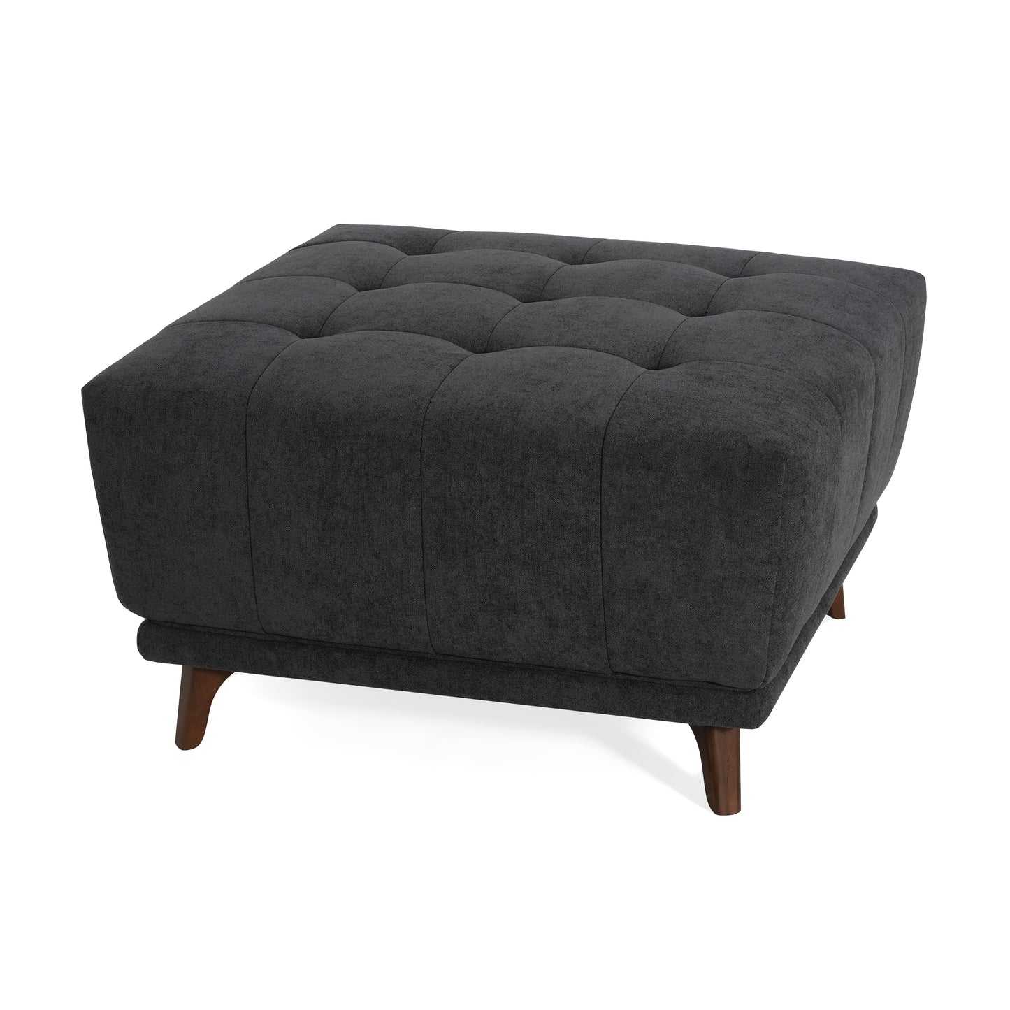 Sonicpeak Mid-Century Modern PU Upholstered Ottoman