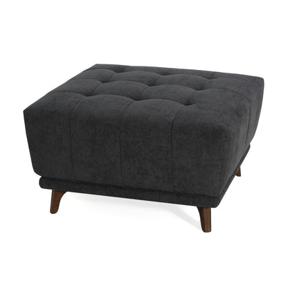 Sonicpeak Mid-Century Modern PU Upholstered Ottoman