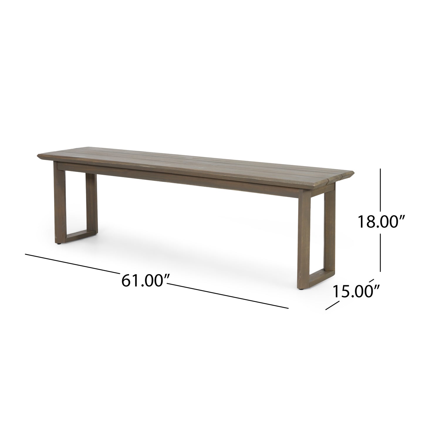 Conifer Outdoor Acacia Wood Dining Bench