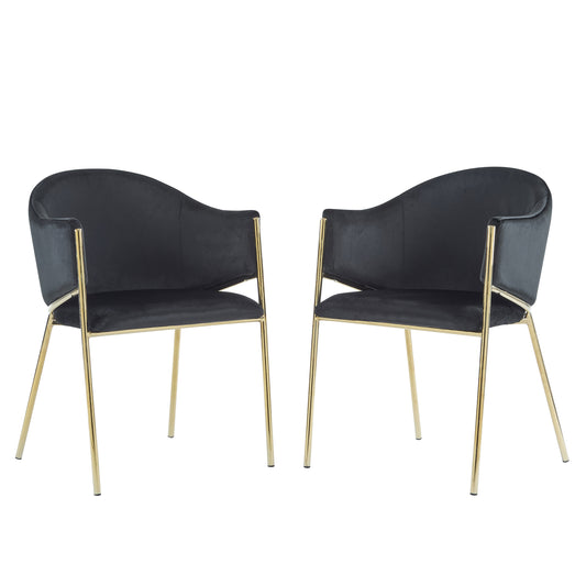 Aspena Modern Upholstered Velvet Dining Chairs