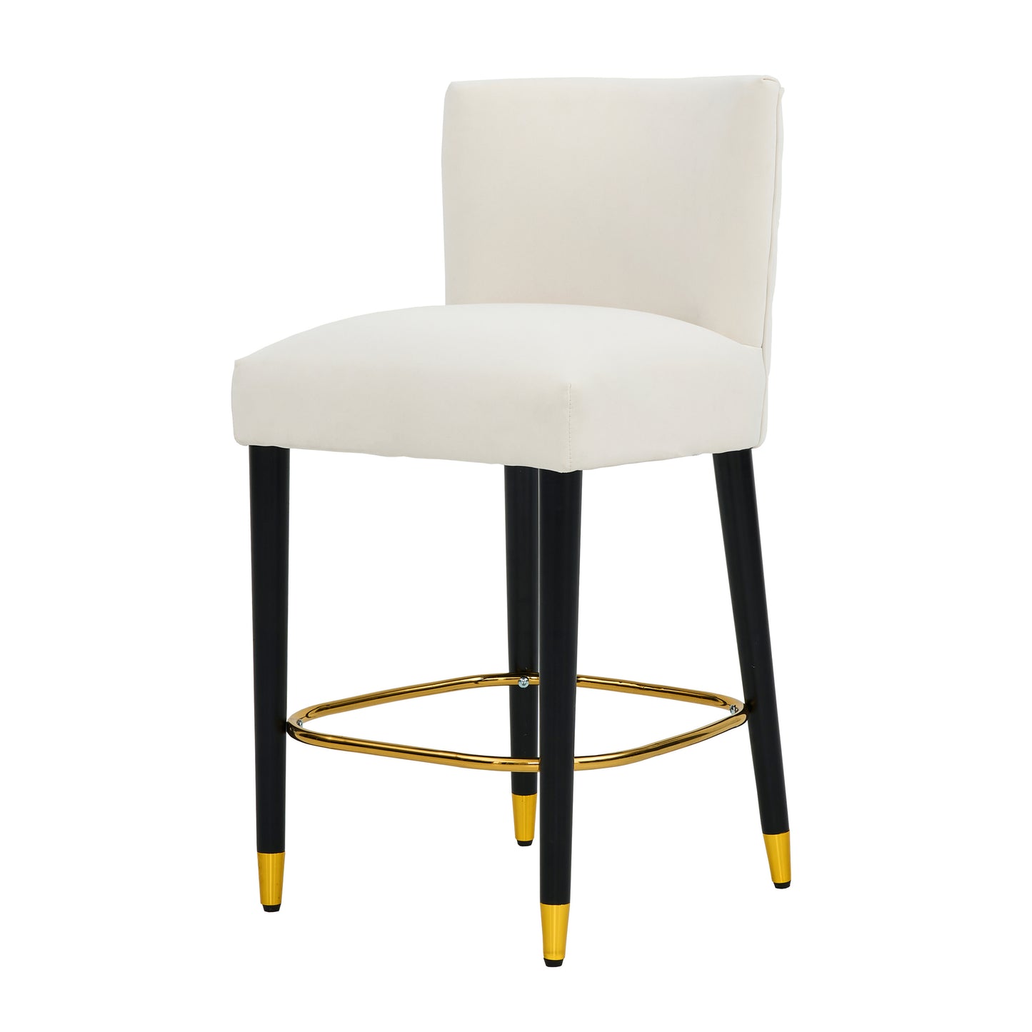 Luminaire 27" Upholstered Counter Stools with Footrest