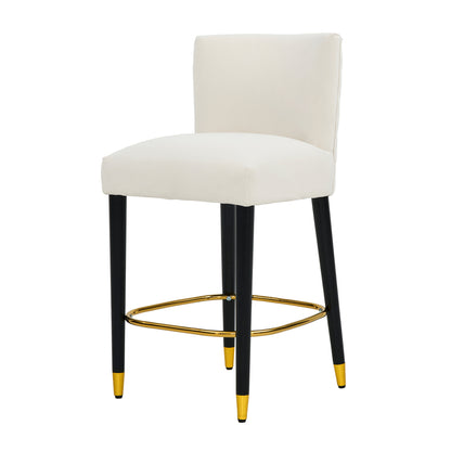 Luminaire 27" Upholstered Counter Stools with Footrest