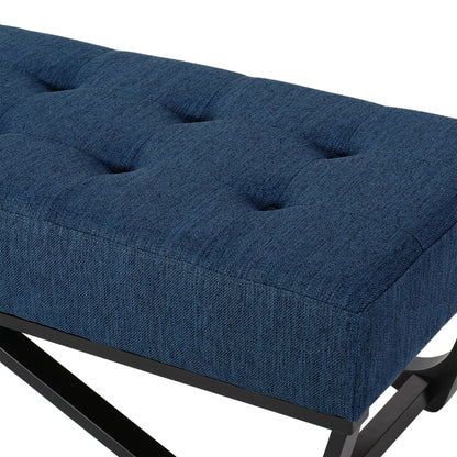 Lamphere Modern Velvet Ottoman Bench