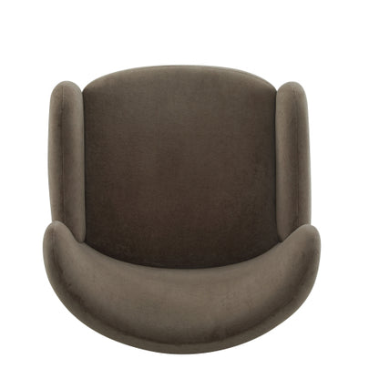 Parmelar Velvet Upholstered Wingback Club chair