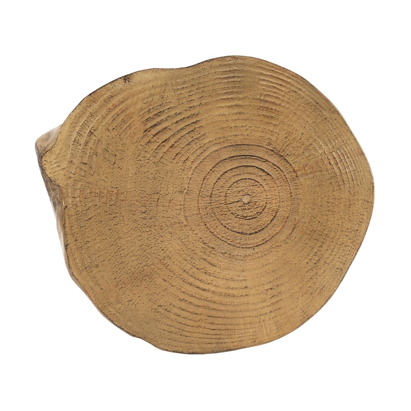 Asherdant 16.25 inch MGO Side Table, Hand-Painted Wood Stump Accent Table