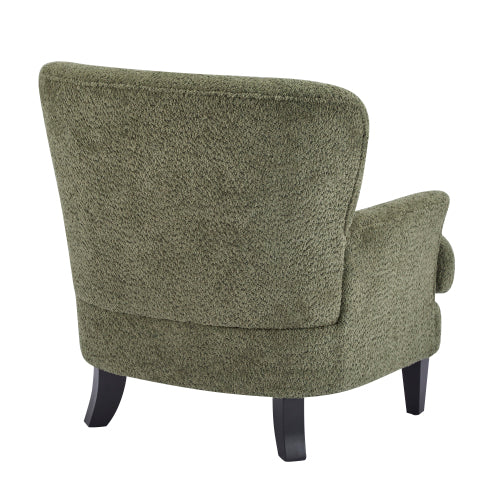 Calla Modern Birch Upholstered Club Chair, Off-White