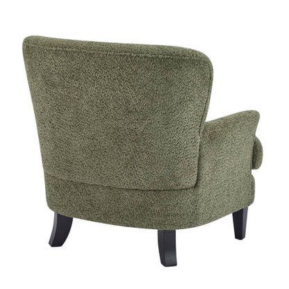 Calla Modern Birch Upholstered Club Chair, Off-White