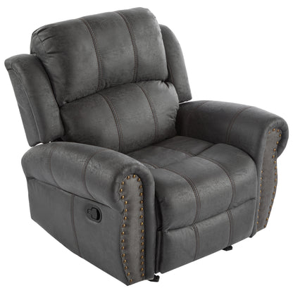 Isellen Suede Manual Glider Standard Recliner