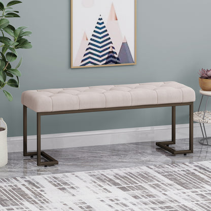 Gladys Modern Fabric Bench