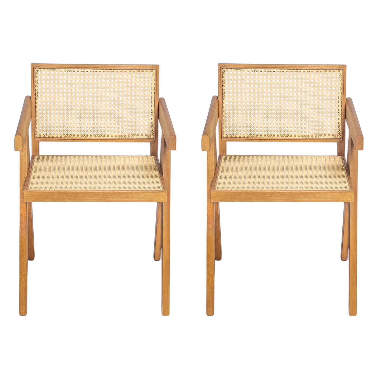 Chandiger Wood Arm Dining Chair,Set of 2