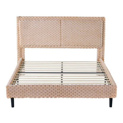 Fessil Simple Modern Plush Soft Bed Comfortable Backrest Bedroom Bed
