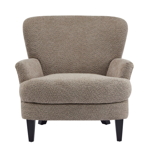 Calla Modern Birch Upholstered Club Chair, Off-White