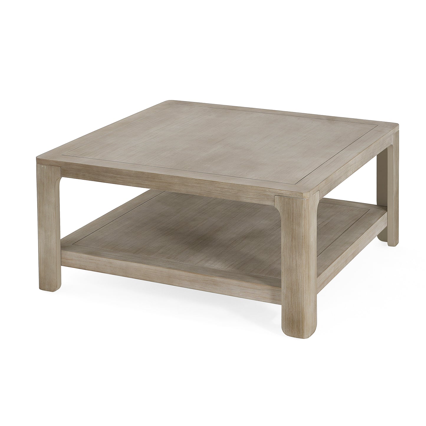 Irystor Outdoor Patio Square Coffee Table With Storage,Light Ash