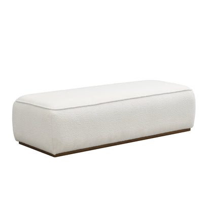 Narethiel Comfort 52" Grainy Fabric Footstool - Versatile Ottoman,Beige