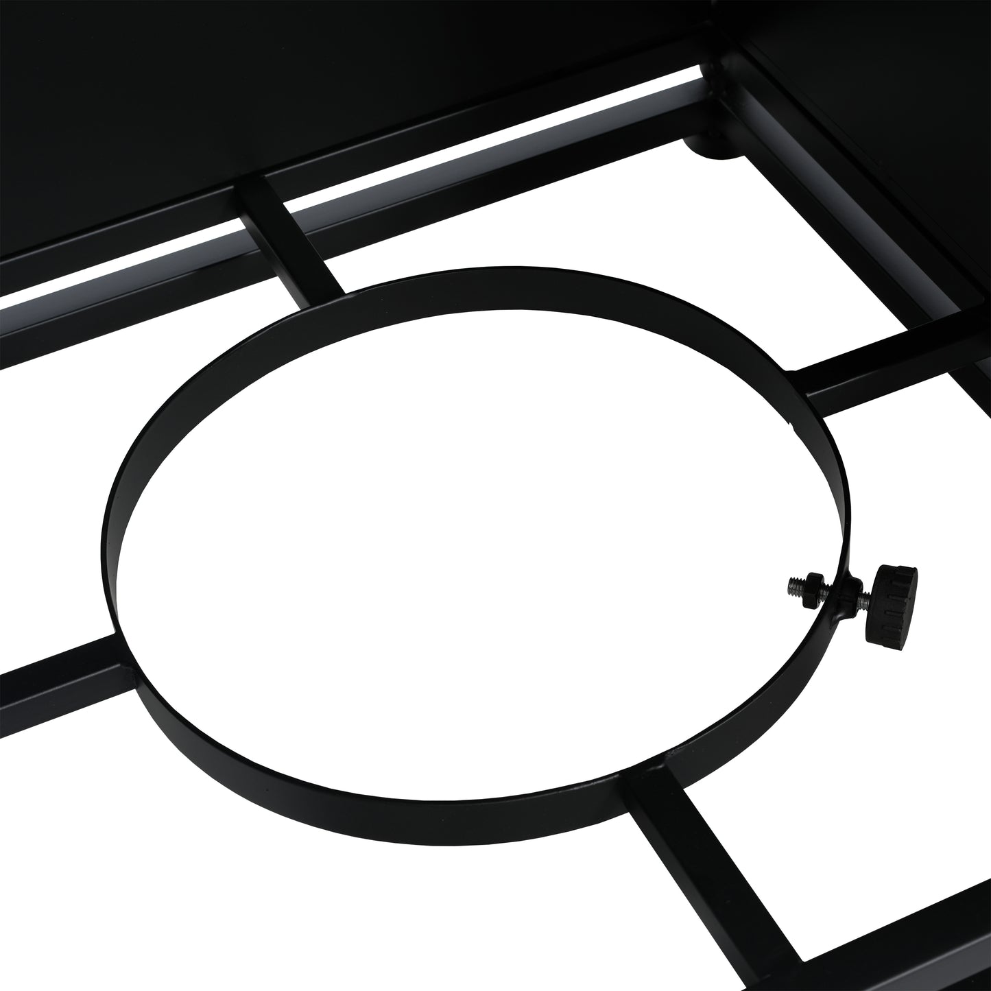 Lecanto Outdoor Metal Tank Holder Side Table, Matte Black