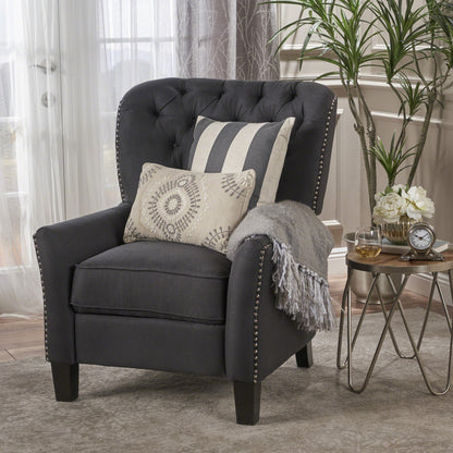 Finnion Modern Fabric Push Back Recliner