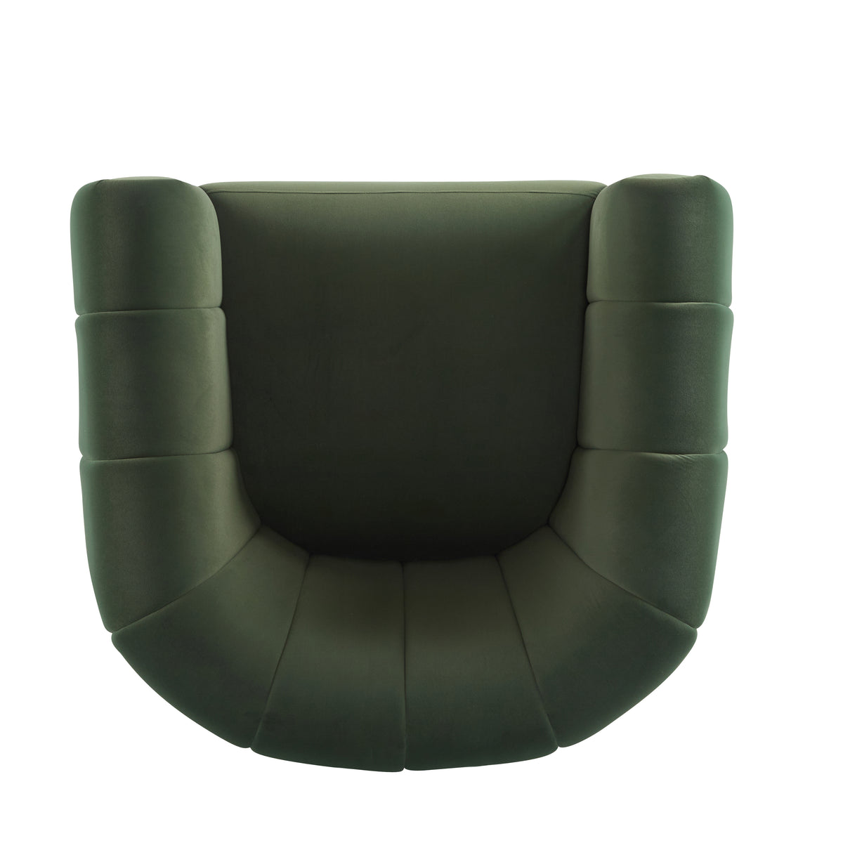 Lithe Monroe Velvet Swivel Club Chair,Armchair with 360-Degree Rotation,Upholstered Barrel Swivel Sofa Chair for Living Room/Bedroom,Tufted Back,Thick Cushion, Iron Base, Olive Green