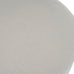 DIndou White Fabric Round Ottoman with Wooden Legs, Modern Minimalist Ottoman