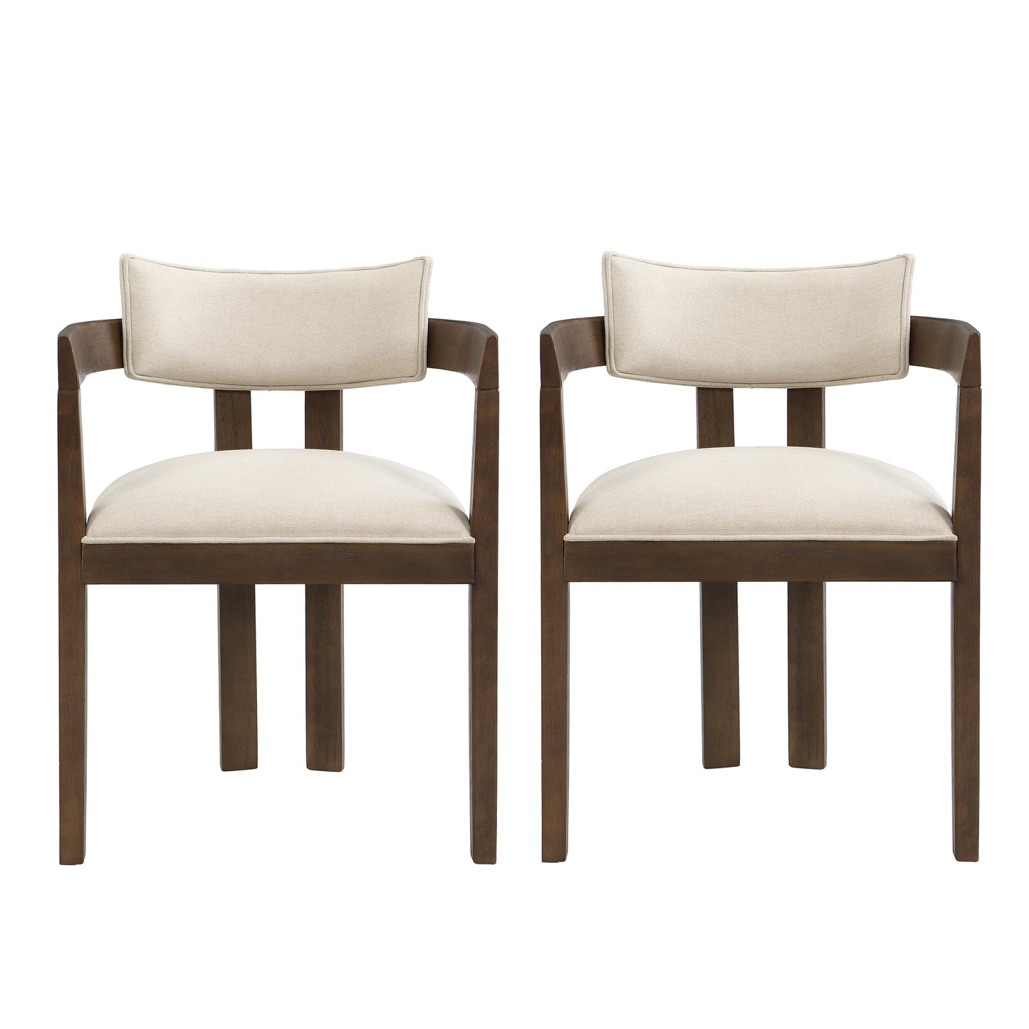 Celestia Modern Upholstered Dining Chairs With Armrest  Set of 2