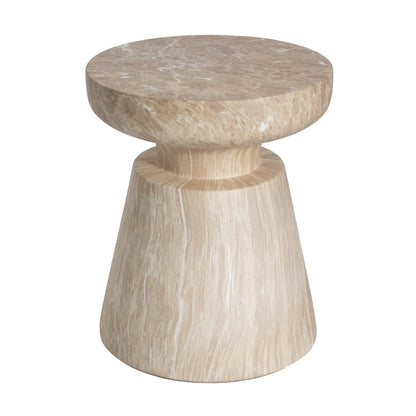 Orvellan Outdoor Ponti Travertine Side Table