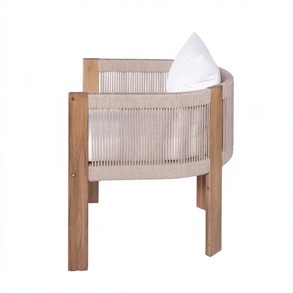 Matera Modern Wood Patio Dining Chair (Set of 2)