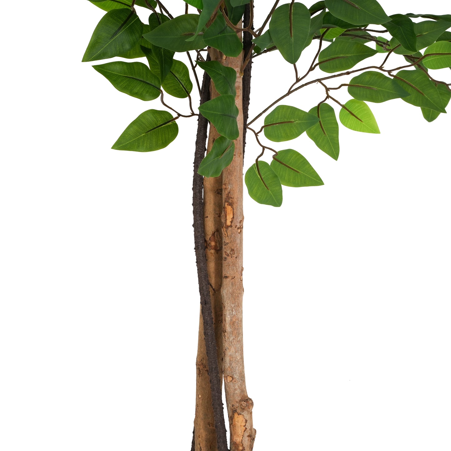 Varian 74" Artificial Ficus Tree with Black Plastic Pot